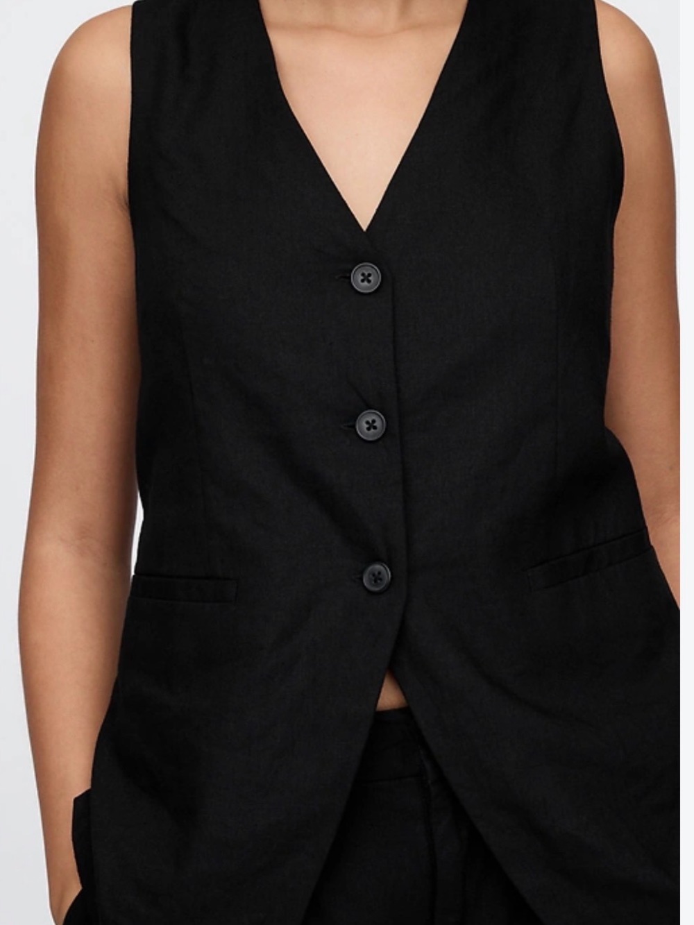 Madewell Linen Waistcoat - Button-Front Vest